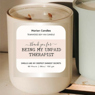 Huele Como Una Etiqueta De Vela Divertida