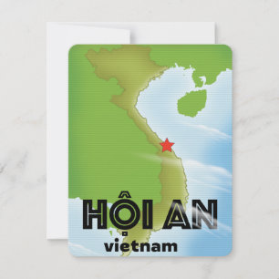 Huelga de arte de un afiche de viaje de Hoi An Vie