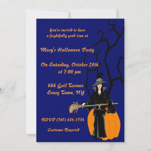 Huelga De Brujas En Una Invitación De La Fiesta De