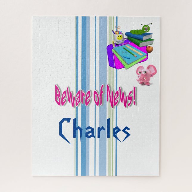 Huelga de rompecabezas Cuidado con las noticias, c (Vertical)