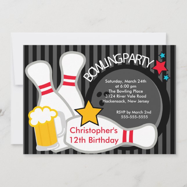 Huelga encima de la invitación de la fiesta de (Anverso)