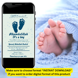 Huella: Anuncio de recién nacido bebé niño musulmá