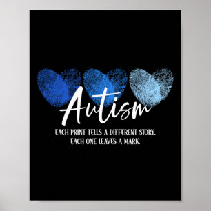 Huella Dactilar Corazón Autismo Cada Impresión Cue