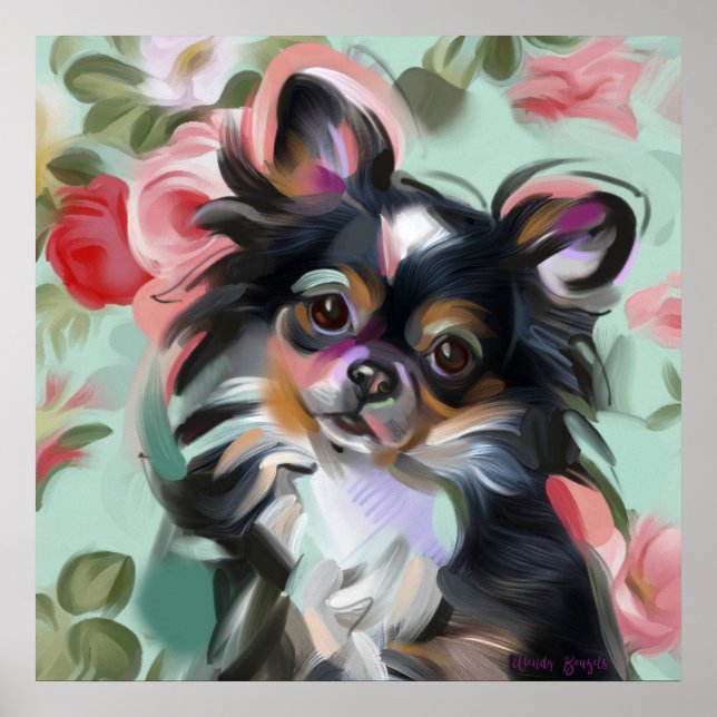 Huella de arte para perros de Chihuahua (Frente)