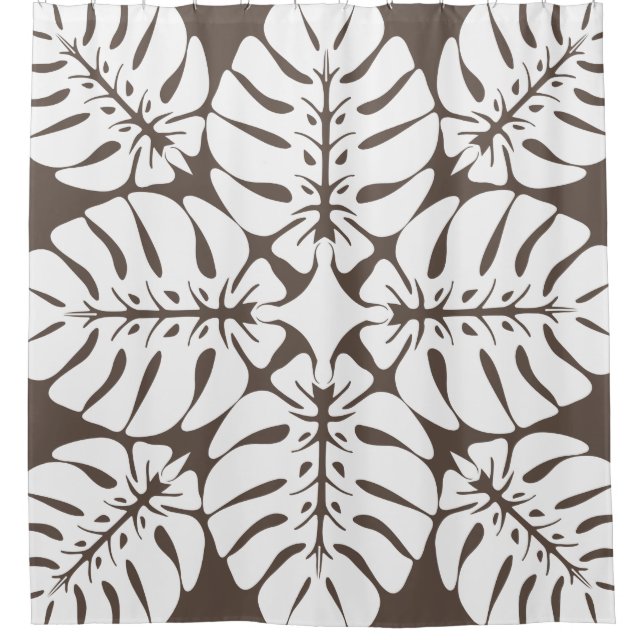 huella de edredón hawaiano Cortina de ducha (Anverso)