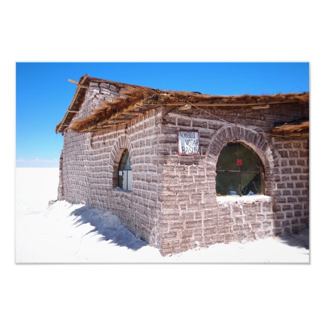 Huella de fotos del hotel salino de Uyuni (Frente)