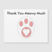 Huella de gato corazón personalizable agradecido 