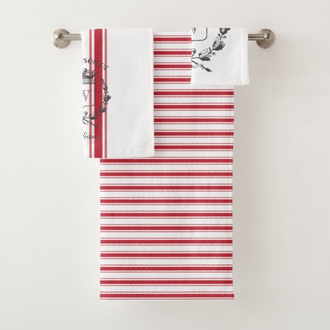 Huella de grano rojo paro de familia vintage (In situ)