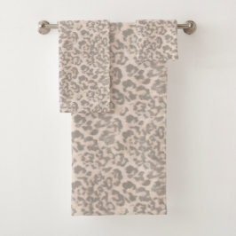 Huella de leopardo beige. juego de toallas de baño