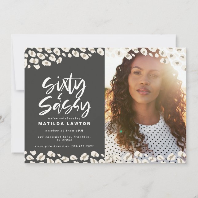 Huella de leopardo sesenta y una foto de cumpleaño (Anverso)