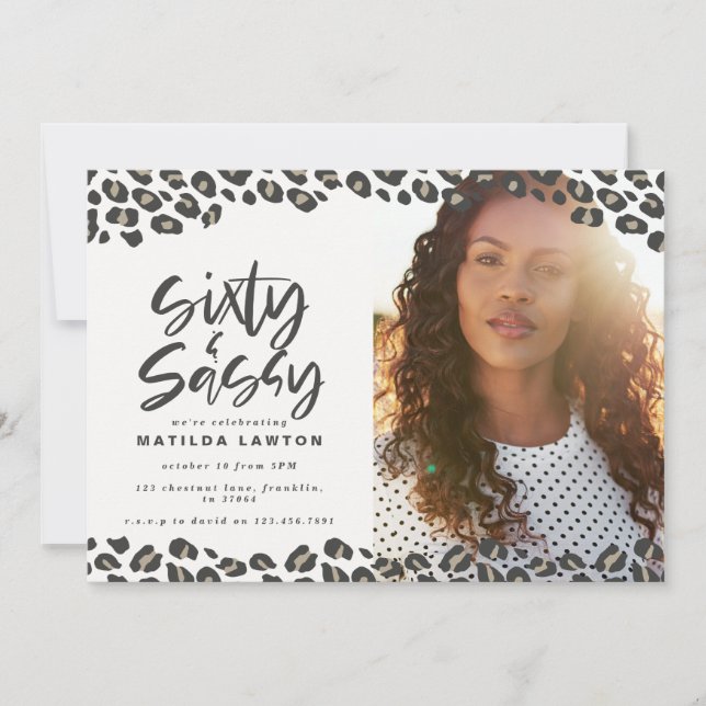 Huella de leopardo sesenta y una foto de cumpleaño (Anverso)