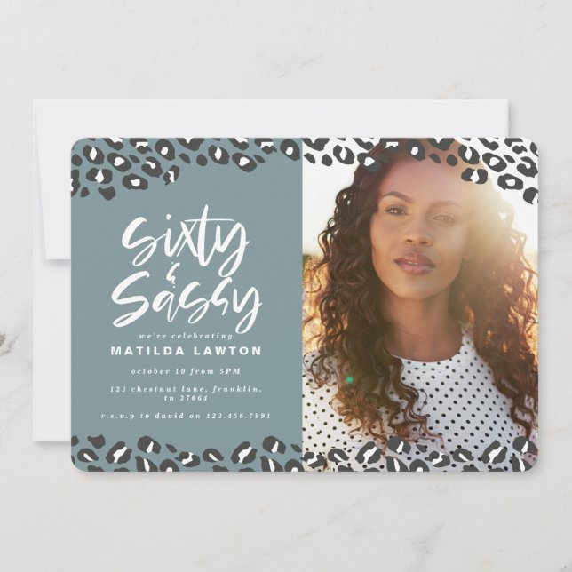 Huella de leopardo sesenta y una foto de cumpleaño (Anverso)