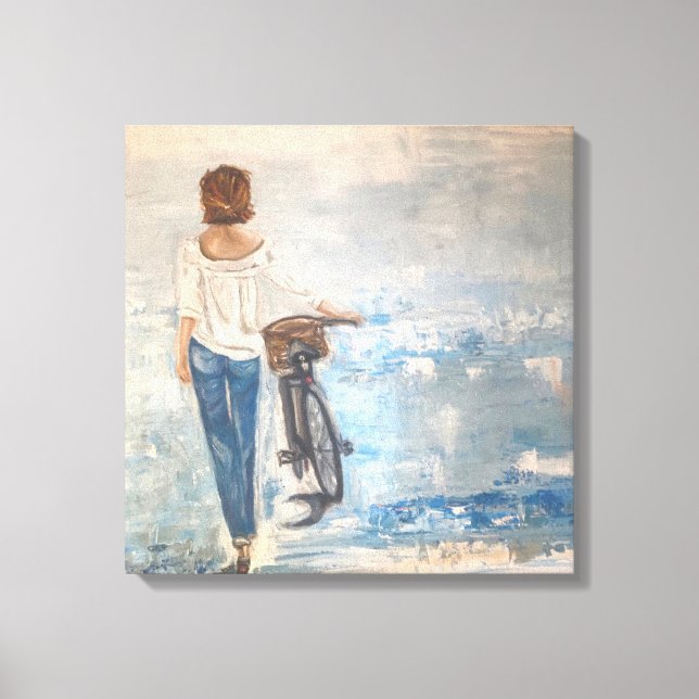 Huella de lienzo de aceite original sobre lienzo (Anverso)