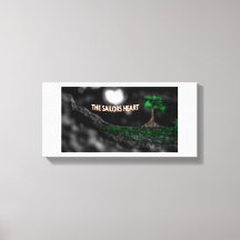 huella de lienzo de corazón de marinero