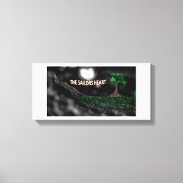 huella de lienzo de corazón de marinero