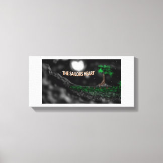 huella de lienzo de corazón de marinero