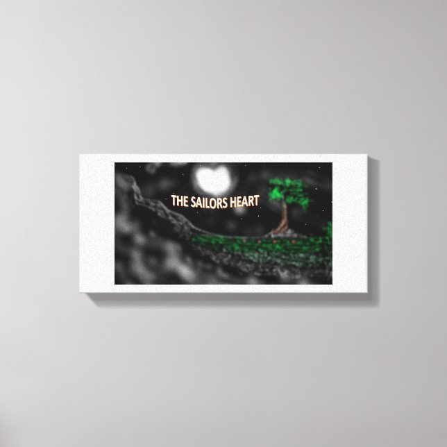 huella de lienzo de corazón de marinero (Anverso)