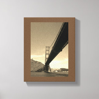 Huella de lienzo - Golden Gate Bridge (sepia)