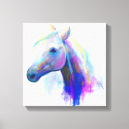 Huella de lienzo Resumen caballo de cabeza multico