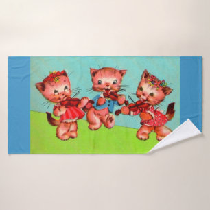 huella de trío de violinistas gatitos