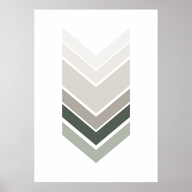 Huella gris abstracta. Arte mural geométrico moder (Frente)