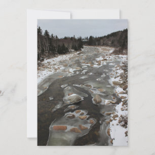 Huella helada en el río