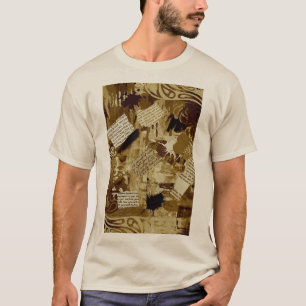 Huella vintage beige de camiseta