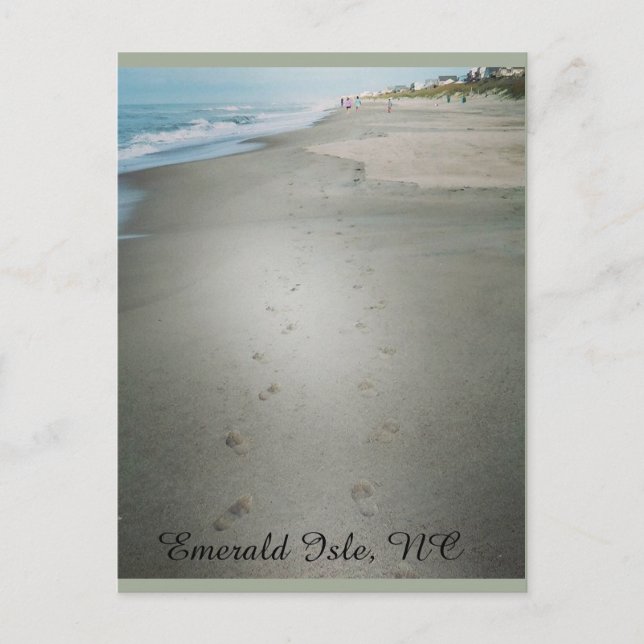 Huellas a lo largo de la tarjeta postal del borde  (Anverso)