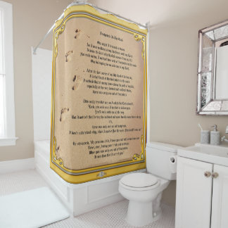 Huellas De Cortina De Ducha En La Arena 