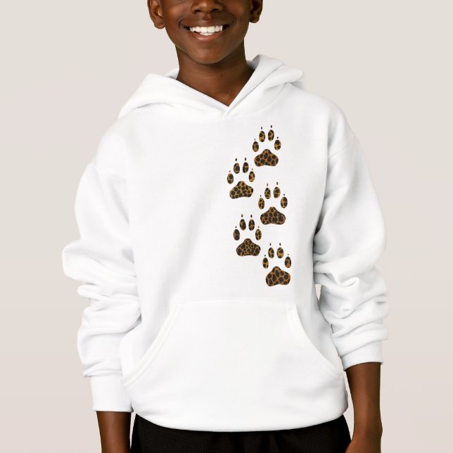huellas de garra de gato leopardo asimétricas feli (Anverso)