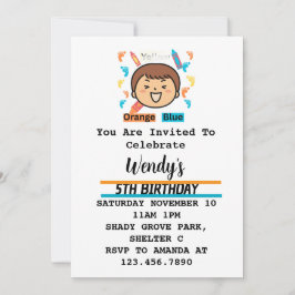 Huellas de invitación para fiesta infantil