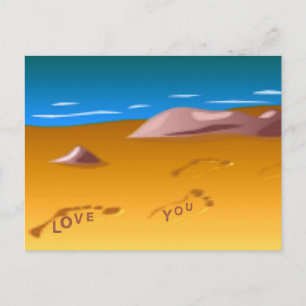 Huellas de la postal de la playa