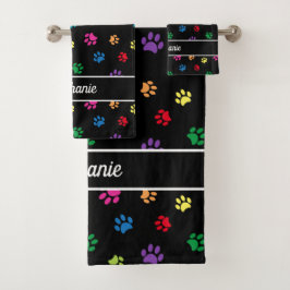 Huellas de patas coloridas personalizadas