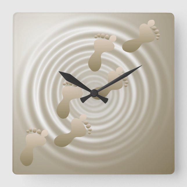 Huellas En El Reloj De Pared De Arena (Anverso)
