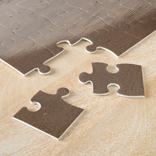 Huellas en el rompecabezas de la playa de Foggy (Lado)