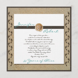 Huellas en la invitación al aniversario de la aren