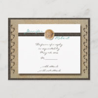 Huellas en la tarjeta postal Sand RSVP