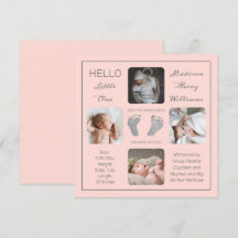 Huellas múltiples anuncio de nacimiento de fotos