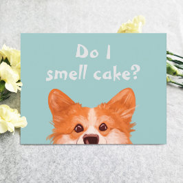 ¿Huelo la tarjeta de cumpleaños Cake Cute Corgi?