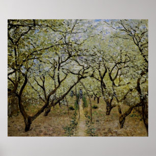 Huerta en la floración de Claude Monet - impresión