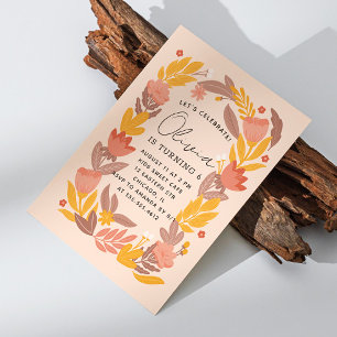 Huerto amarillo rosado florido niños fiesta de cum