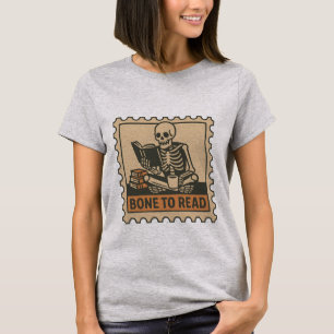 Hueso a leer - Skeleton leyendo camiseta de Hallow