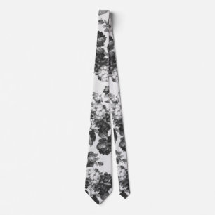 Hueso blanco simple corbata floral
