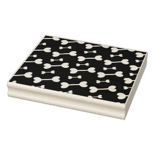 Hueso gracioso sello de arte de ilustracion