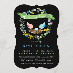 Huevo azul pequeño  Invitación de Boy Baby Shower