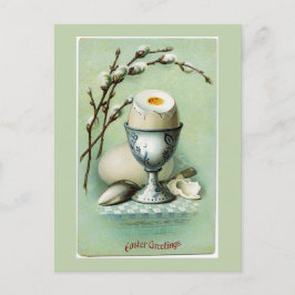 Huevo cosechado en una postal de Pascua