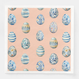 Huevo de Pascua en la servilleta de papel de meloc