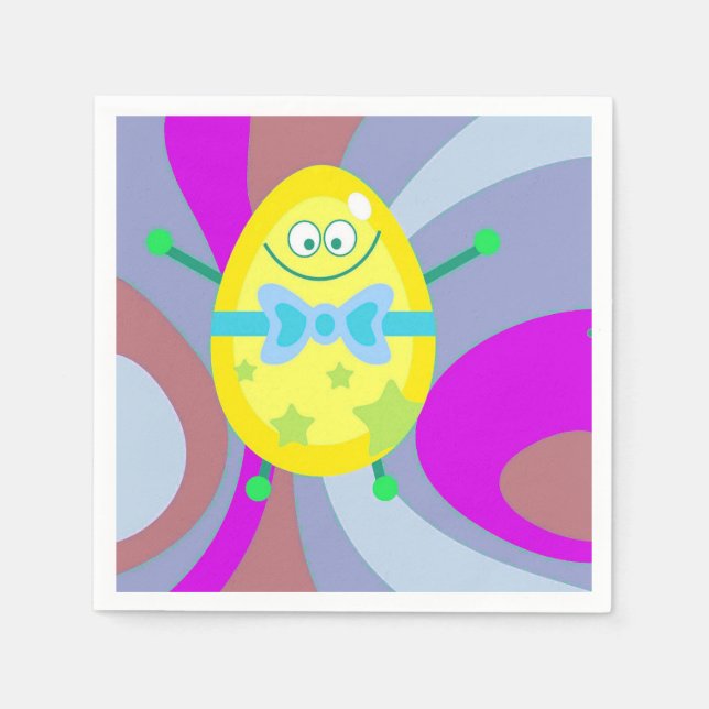 Huevo de Pascua en una servilleta de papel (Anverso)