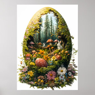 Huevo de Pascua Fantasía Naturaleza Arte Pared