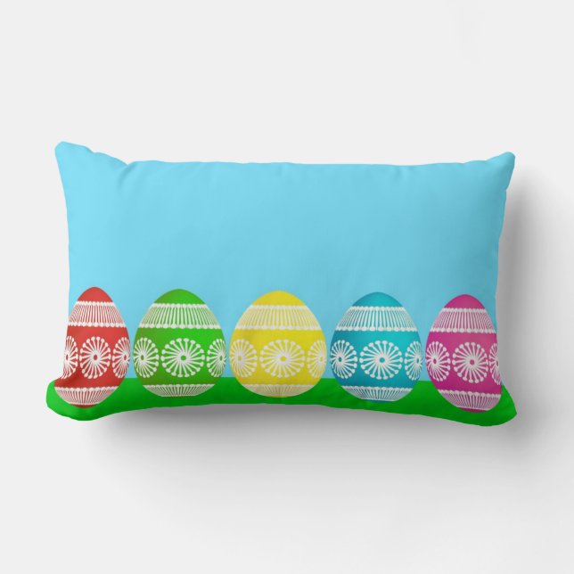 Huevo de Pascua lindo niños almohada polvo azul (Anverso)
